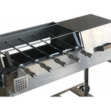 Churrasqueira Mista Inox Bafo E Grill Com Kit Giratorio Inox