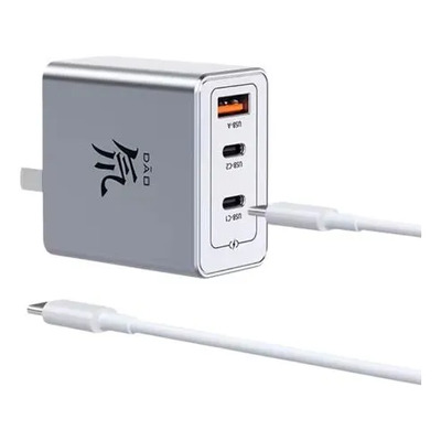 Cargador Para Redmagic Gan 65w + Cable Tipo C Gris