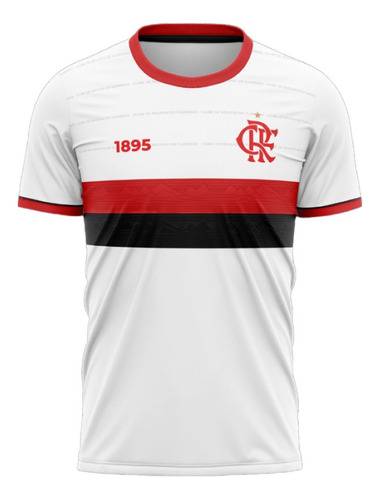 Camiseta Braziline Flamengo Fern Masculina - Branco