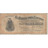 Colombia 5 Pesos Banco Del Estado Popayán 1900 (7 Dígitos)