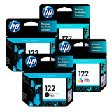 Kit 4 Cartuchos Originales De Tinta Hp 122 2 Negra Y 2 Color