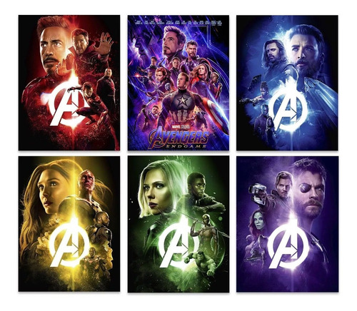 Avengers 6 Posters Envio Gratis Endgame Los Vengadores