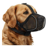 Bozal Canino Transpirable Con Collar, Ajustable