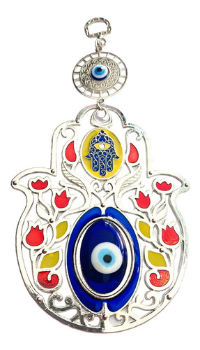 Amuleto Ojo Turco Proteccion 22 Cm Vidrio Mano Fatima Mod. 1