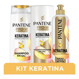 Kit Pantene Keratina Shampoo + Acond 200ml + Crema De Peinar