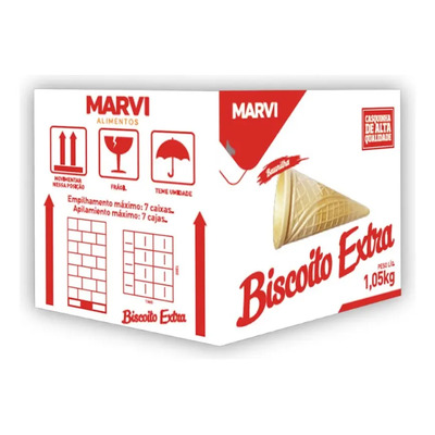 Casquinha Sorvete Biscoito Extra Marvi 1,05kg C\u002F300 Unidades | MercadoLivre