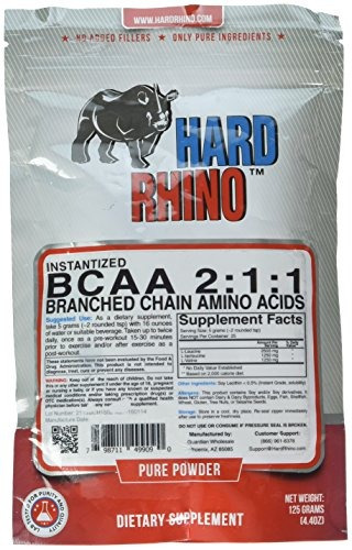 Polvo Duro Instantáneo Rhino Bcaa 211 125 Gramos 44 Oz Cucha