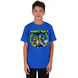 Polera Niños Diseño Minecraft Estampada Dtf Cod 001