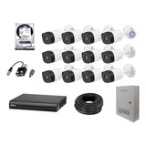 Kit 12 Camaras 5mp Dvr 16 Ch Wizsense Dahua Balun 4tb Purple