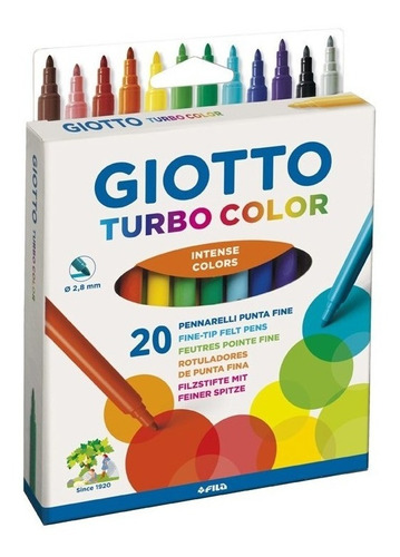 Marcadores Giotto Turbo Color X20 Colores