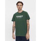 Polera Essential Slim Fit Verde Tommy Jeans