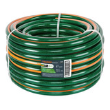 Manguera De Riego Reforzada Mallada 1 Pulgada 50 Mts Truper Color Verde Y Naranja