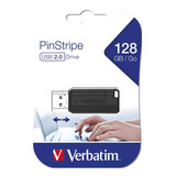 Pendrive 128 Gb Negro Verbatim Pinstripe