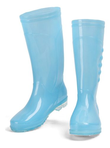 Botas De Lluvia Altas Antideslizantes Para Mujer, De Algodón