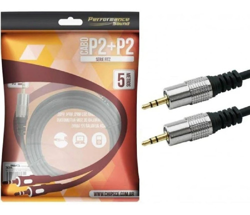 Cabo P2 + P2 Estereo Fitz 05 Metros Performance Sound