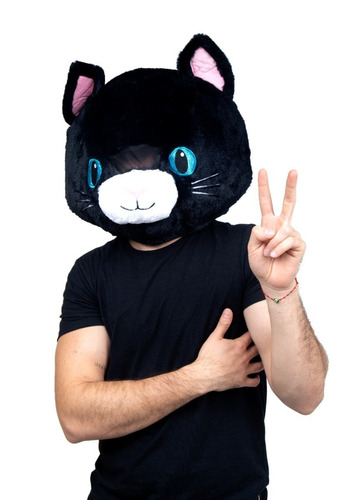 Máscara De Gatito Divertido Cat Kawaii Mask Difraz Fiestas