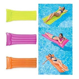 Flotador Colchoneta Intex Piscina Colchón Inflable Agua Neón