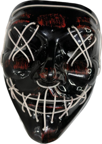 Mascara Led Blanco Asesino Cosplay Halloween Terror