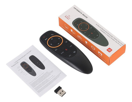 Controle Air Mouse Giroscópio Comando De Voz 2.4ghz Tv Box