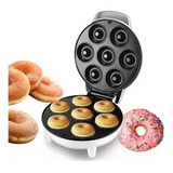 Maquina Mini Donas Donuts Antiadherente 7 Donas Color Blanco