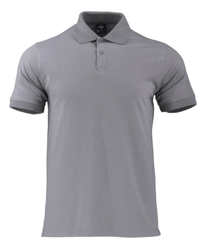 Polera Pique Polo M/corta Hombre Gris