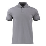 Polera Pique Polo M/corta Hombre Gris