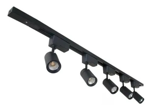 Kit Trilho Eletrificado 2m + 6 Spots Led 10w Luz Frio