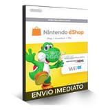 Cartão Nintendo 3ds Wiiu Switch Eshop Ecash $100 Dolares Usa