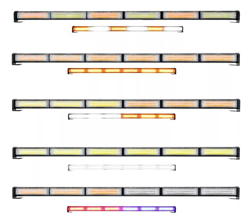 Barra Torreta Estrobo Codigo Leds Cob Policia 23 PuLG 60w 3