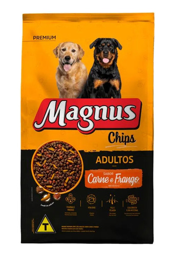 Ração Magnus Chips Cães Adultos Carne E Frango 20kg