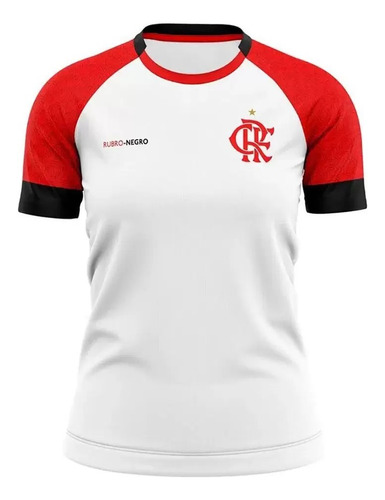 Camisa Flamengo Cell Feminina Branca Braziline Tamanho Gg
