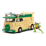 Vehiculo Jada Tortugas Ninja 1:24 P. Wagon + Figura Donatelo