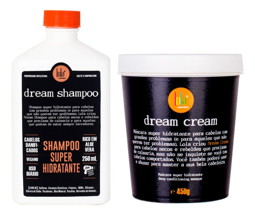 Lola Cosmetics Kit Dream Cream Shampoo Hidratante Y Mascara 