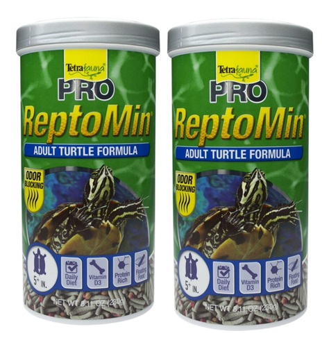  2 Alimento Reptomin Pro 230gr Formula Para Tortuga Adulta 