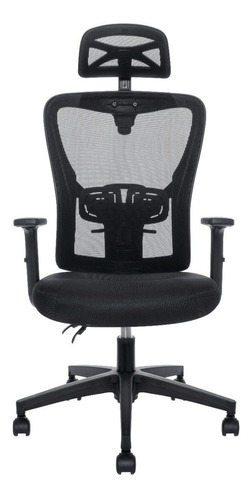 Silla Oficina Ergonomica Marca Silleti Mod. Chicago Brazo Ajustable Apoyo Lumbar Apoya Cabezas Mecanismo Syncro Tapizada En Malla Mesh