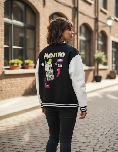 Chamarra Béisbol Diseño Creativo Causal Mojito Lindo Anime