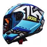 Casco Integral Axxis Draken Jolly C7 Azul Mate