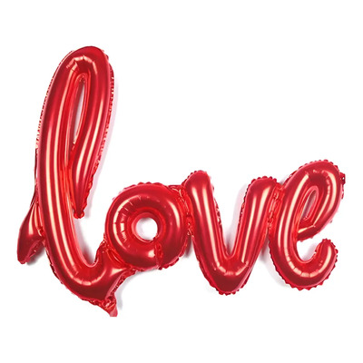 16 Globo Metalico Letrero Con La Palabra Love 36 Pulgadas Color Rojo | Envío gratis