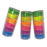 Kit Maquiagem Carnaval Neon Glitter Sombra Colorida 6 Cores