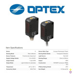 Sr-q50cnw Optex Sensor Fotoeléctrico Retro-reflectivo Npn M8
