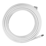 Cable Coaxial Rg6 Blanco 20 Metros 5-1000mhz Resistente