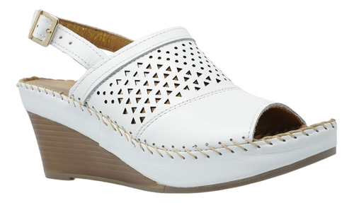 Sandalias Casuales Blancas Zapatos Mujer Lobo Solo 2344