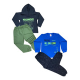 Kit 2 Conjuntos Moletom Infantil 1 Ao 8 Masculino Inverno