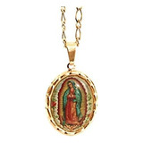 Leslie Boules Collar Con Medalla Virgen De Guadalupe Para Mu