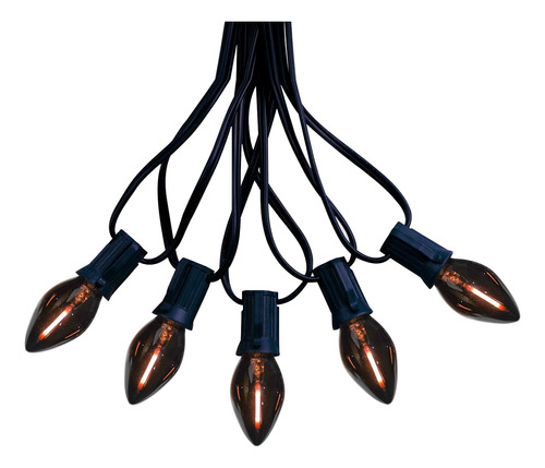 C7 Halloween String Lights, 25ft Black Led String Lights Wit