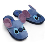 Pantufa Chinelo 3d Stitch Solado Borracha - Original Disney