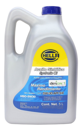 Aceite Sintético Hella 5w30 Sae 5l