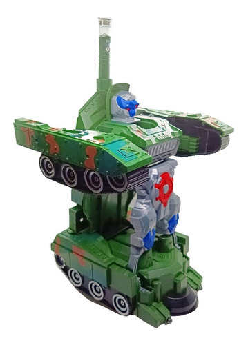 Carrito Juguete Carro Robot Tanque De Guerra Con Luces