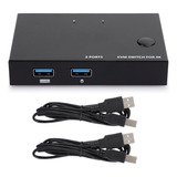 Conmutador Kvm Usb + Hdmi Compartir Dispositivo 2 En 1 Salid