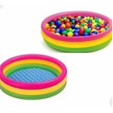 Piscina Inflable De Bebe De 60 Cm +100 Pelotas De 5cm